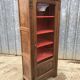 Art deco oak display cabinet with 1 glass door.