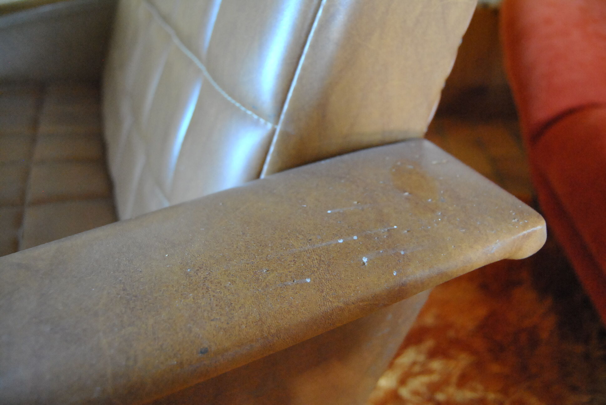 Sofa bench skai camel 50s
