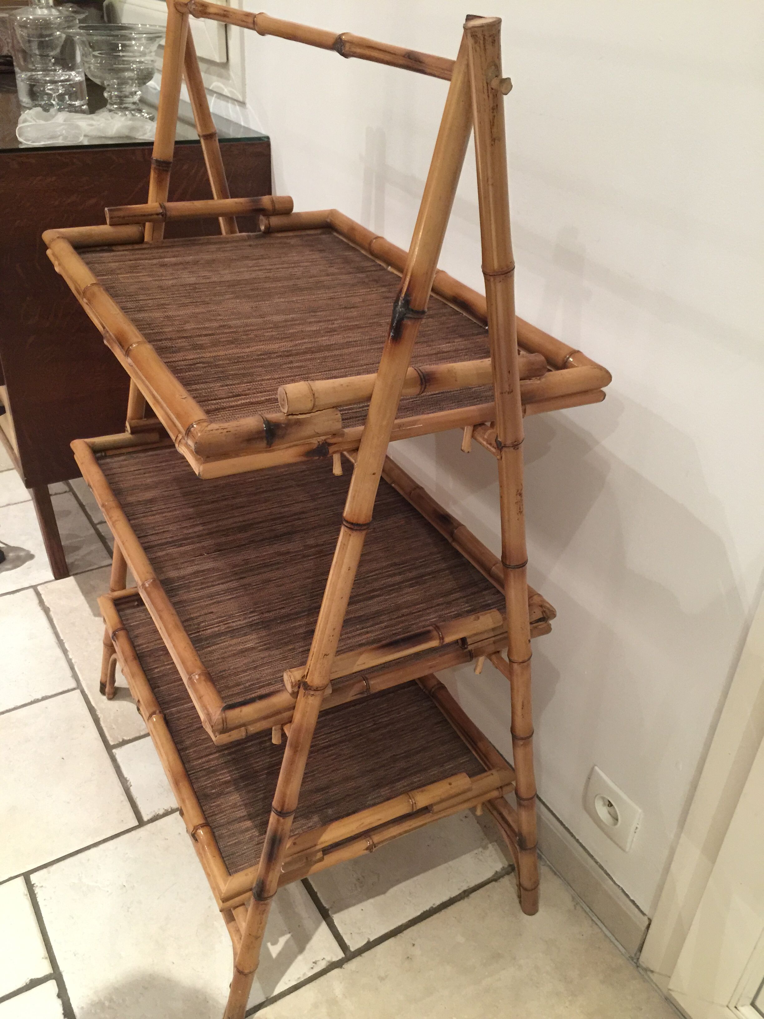 Trilogy of bamboo on display trays