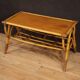 Table basse design en bambou et bois tressé des années 70