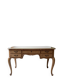 Bureau Louis XV vintage en bois et verre - 5 tiroirs