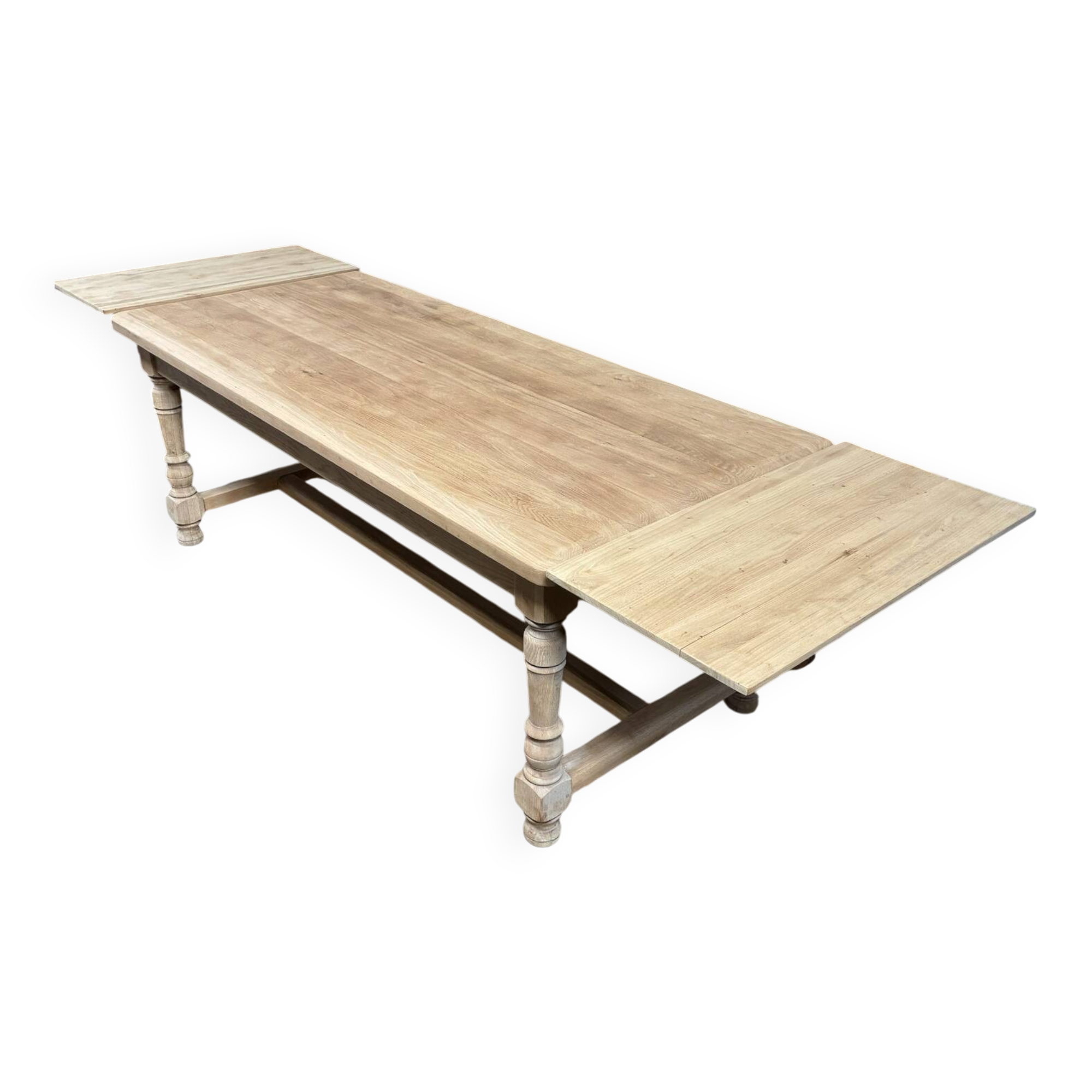 Table de ferme en chêne massif avec rallonges