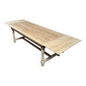 table de ferme en chêne - rallonges