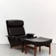 Ib kofod larsen lounge chair & ottoman "Adam" for Mogens kold