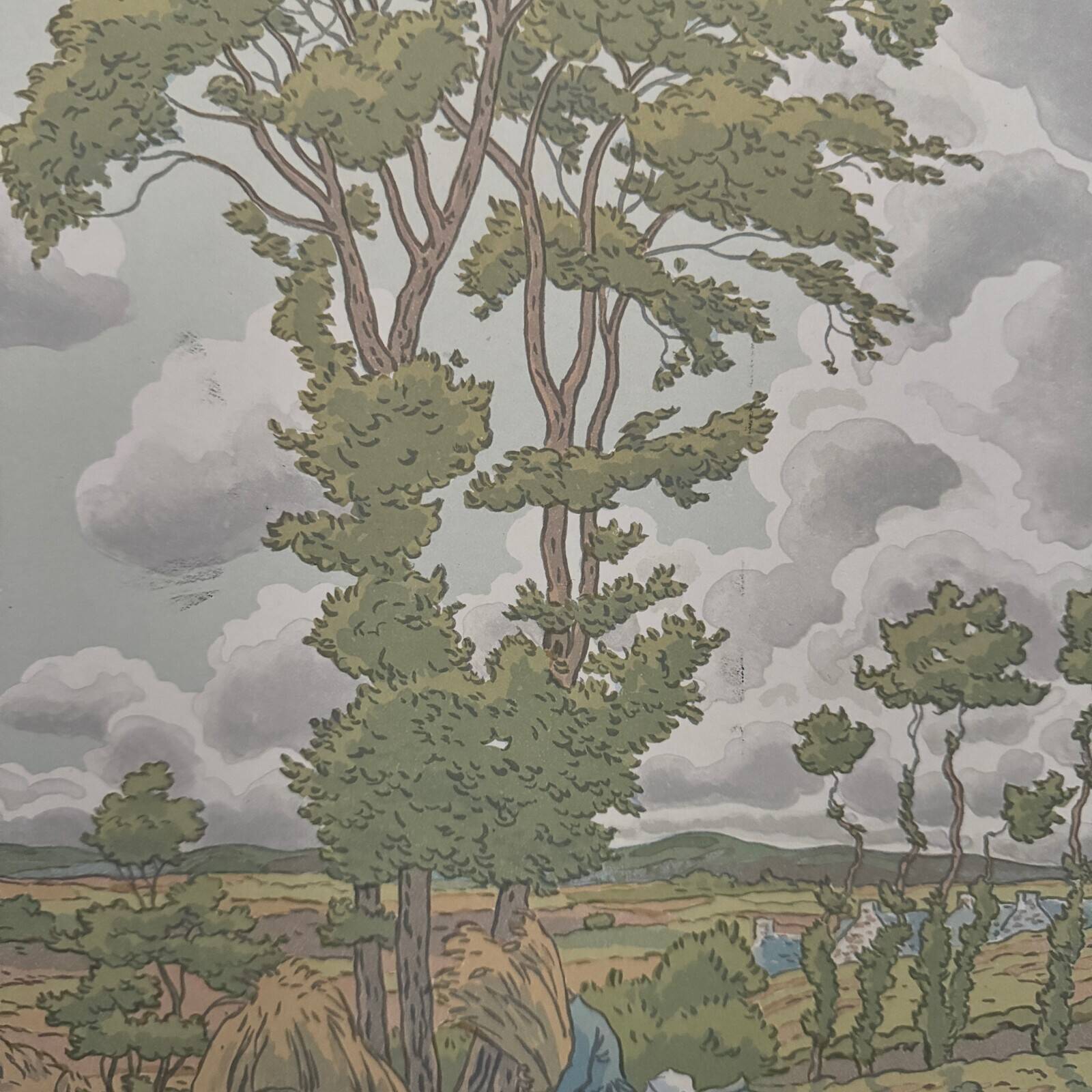 Lithographie par Henri Rivière La Féérie des Heures - L’Orage qui monte