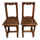 Pair of Lorraine chairs in oak late seventeenth early eighteenth