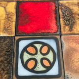 Vallauris ceramic coffee table, France 60s