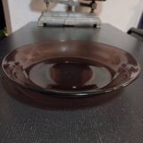 Round dish in Véréco amethyst glass