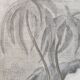 La Roche Laffitte (Born in 1943) - Watercolour drawing on silk Wolf trap