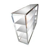 Large shelf chrome and smoked glass 1970