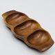 Segmented wooden plateau carved from exotic wood, Asia, 1970s.