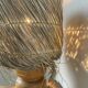 50s wood and straw lamp