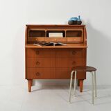 Scandinavian secrétaire with decorated turned legs