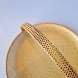Yellow perforated metal bonbonniere by Mathieu Matégot, France 1950's
