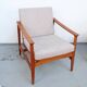Vintage Thonet teak armchair, retro 1960s–70s style.