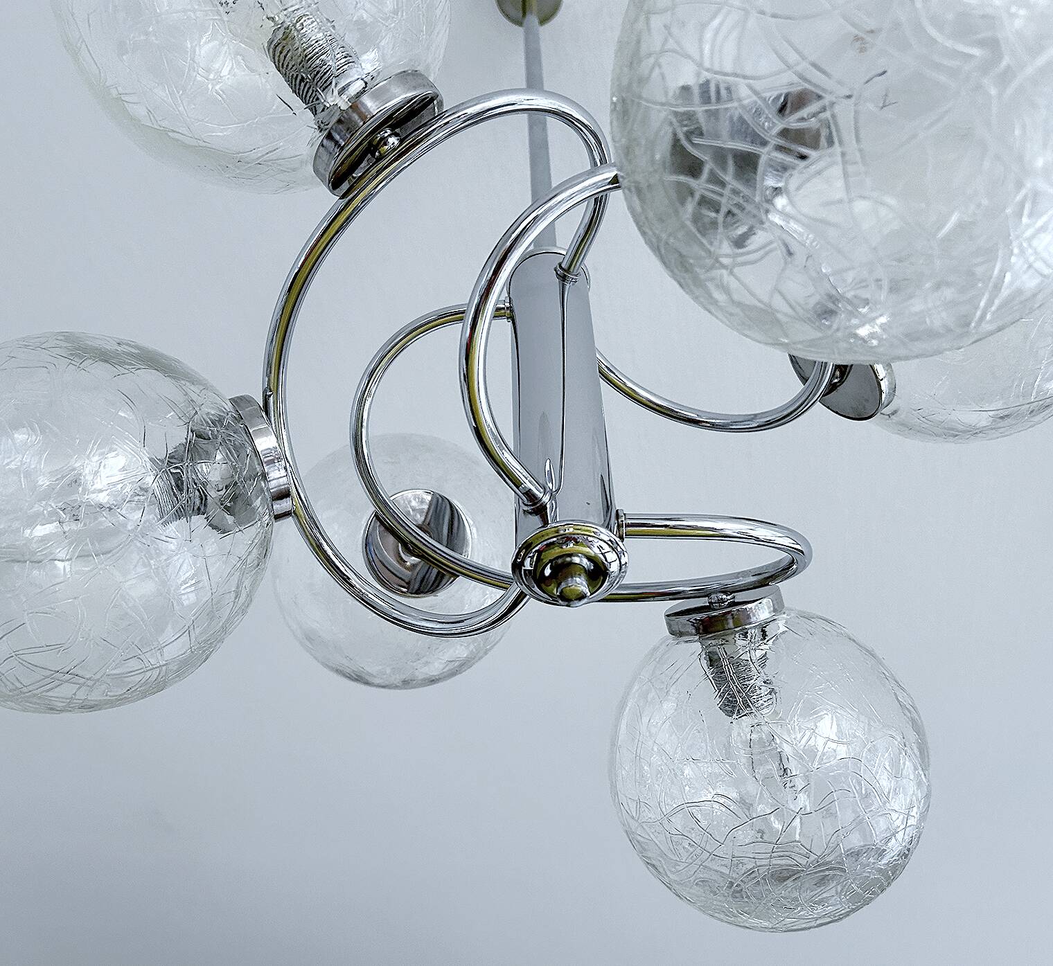 Vintage 70 Chrome Glass Suspension