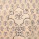 6x8 Vintage Cream & Black Oriental Persian Rug, 176x259Cm