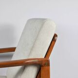 Fauteuil scandinave original Baczyk, années 1960, rénovation, teck.