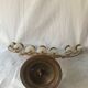 Mid-century 7-branch alabaster and brass candlestick