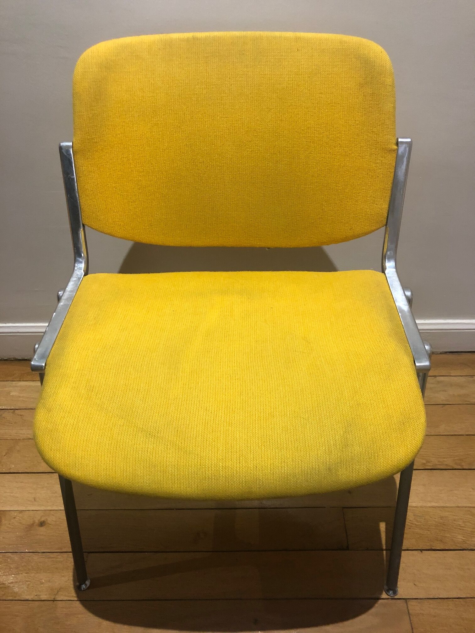 yellow giancarlo piretti chair for castelli