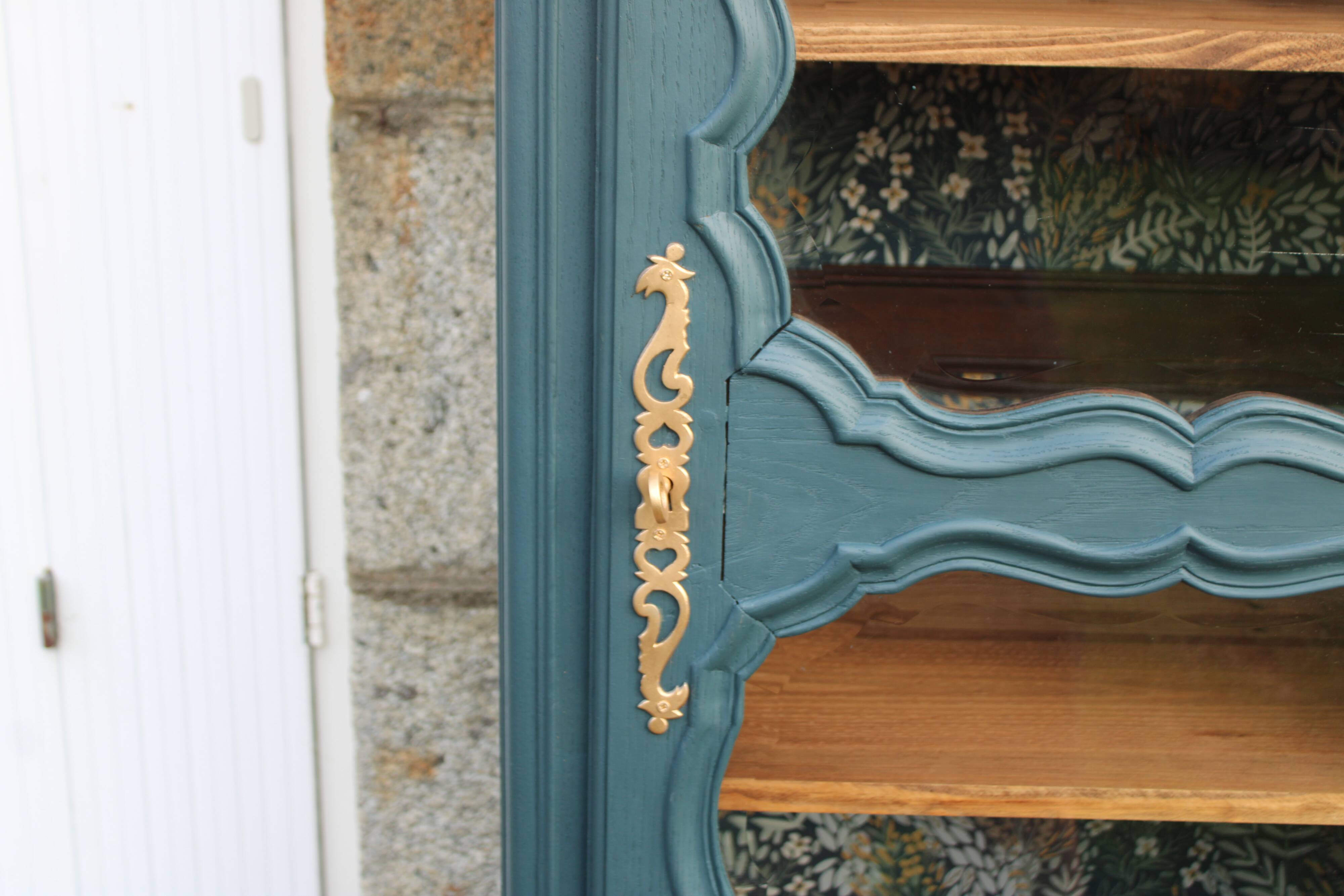 Renovated antique display cabinet