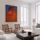 Large minimalist figurative painting couple "near you"