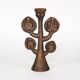 Bougeoir en forme d'arbre en bronze brutaliste orthodoxe chrétien des années 1970
