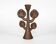 Vintage 1970s Brutalist Orthodox Christian Bronzed Tree-Shaped Candlestick
