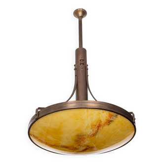 Large Art Deco Ceiling Lamp, France, 1980s