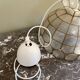 Vintage mother-of-pearl and brass pendant light