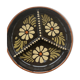 Compartment plate Alsatian pottery vintage floral pattern
