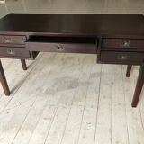 Wooden desk with mahogany veneer from Flamant