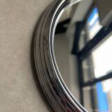 Art Deco silver mirror plateau, diameter 24cm.