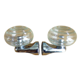 Pair of chrome wall lamps 1970