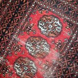 Vintage pakistani carpet lahore handmade 75cm x 119cm 1960s, 1c627