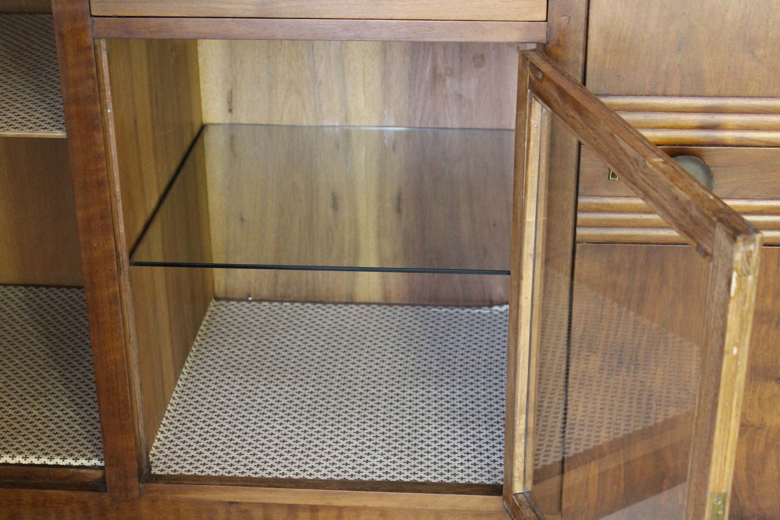 1930s walnut credenza in art deco style