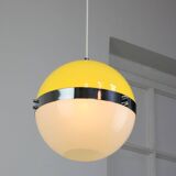 Lampe à Suspension Jaune Space Age, Italie, 1970s