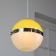 Lampe à Suspension Jaune Space Age, Italie, 1970s
