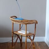 Rattan and bamboo 70's bedside
