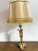 Lampe style Art Nouveau en métal doré et tissu plissé