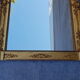 Large mirror in wood and gilded stucco, 19th century, 155 X 112 cm