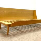 Interier Prahà Ash Sofa Bed Renovation Possible, Vintage Czech 1960s