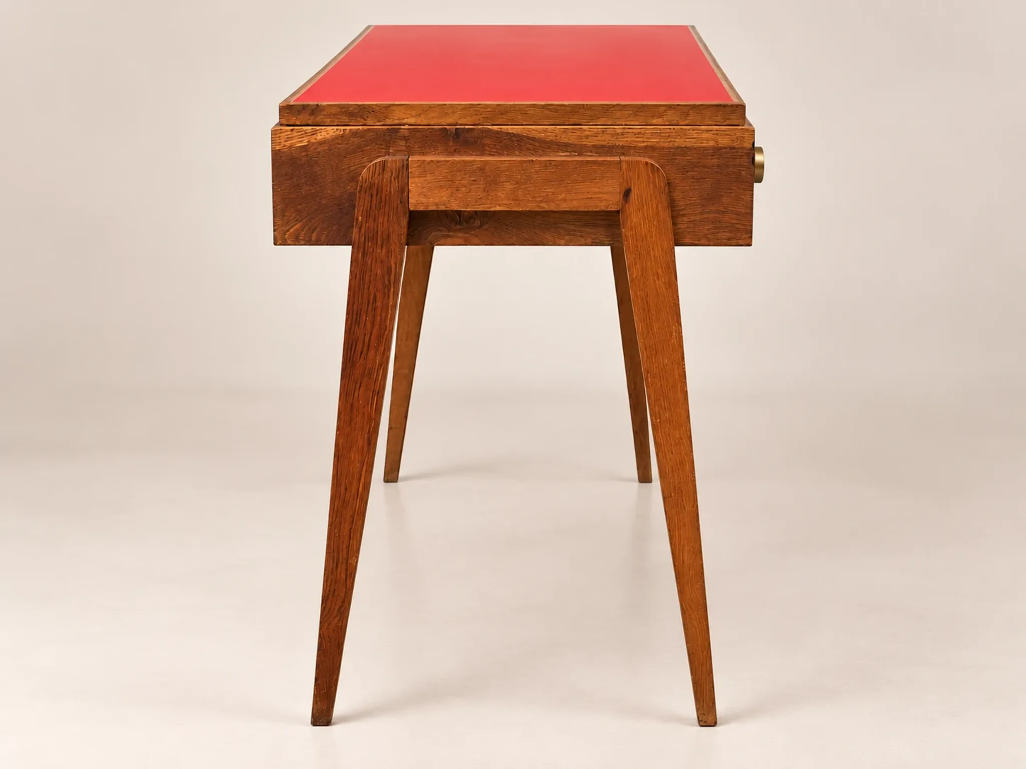 Small vintage desk from the 50s-60s – Wood and red top