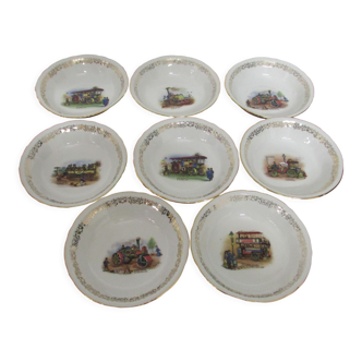 Lot de 8 coupelles " porcelaine de luxe de la compagnie nationale"