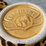 Teapot elephant glazed ceramic collector Giraffe 70s-80s