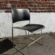 Set of 6 black metal chairs, model GF 40/4 by David Rowland.