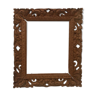 Carved wooden frame 1900 rich decor