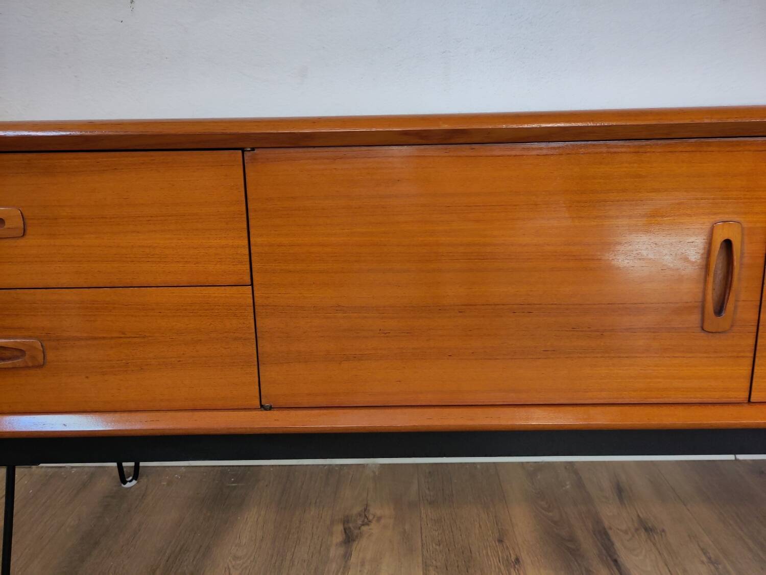 Scandinavian teak and metal sideboard