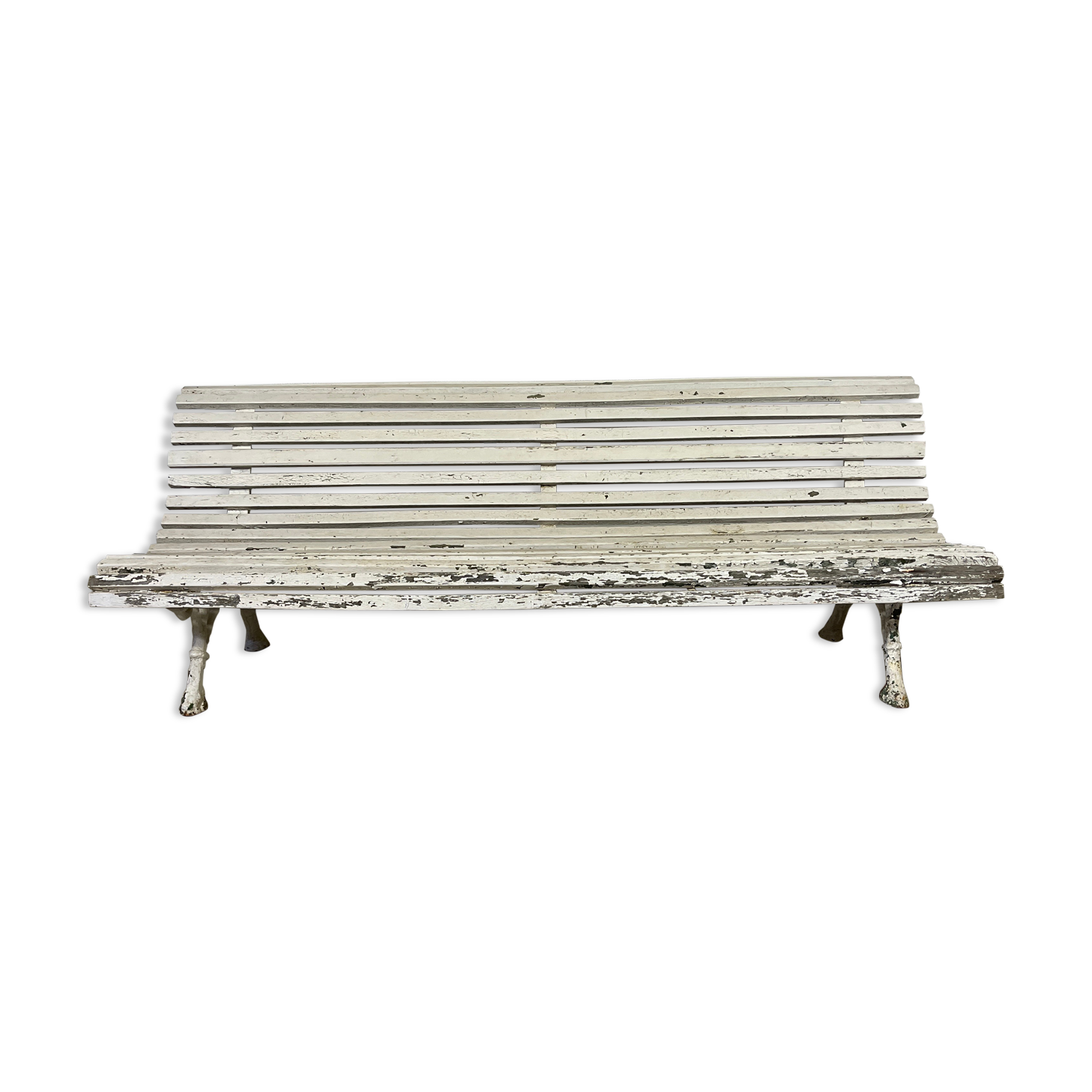 Garden slatted bench