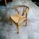 Chaise rétro en rotin avec cordon